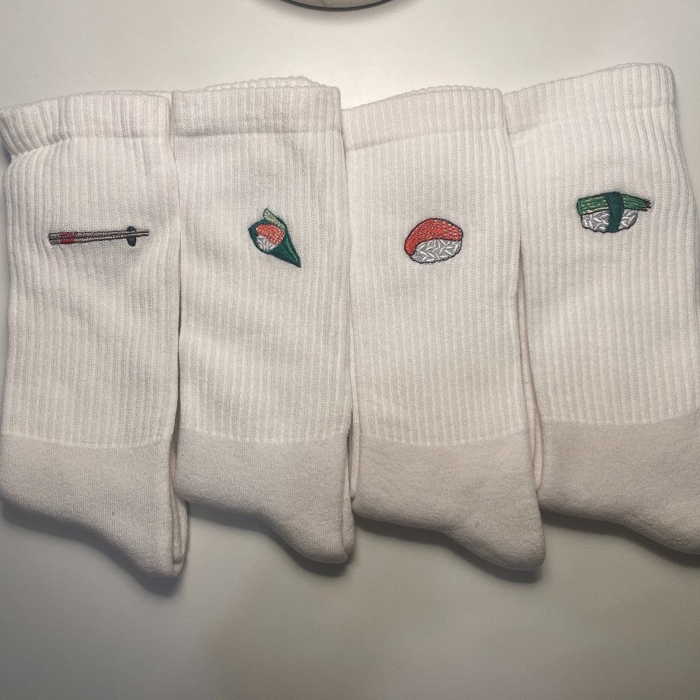 Embroidered Men's Cotton Terry Socks